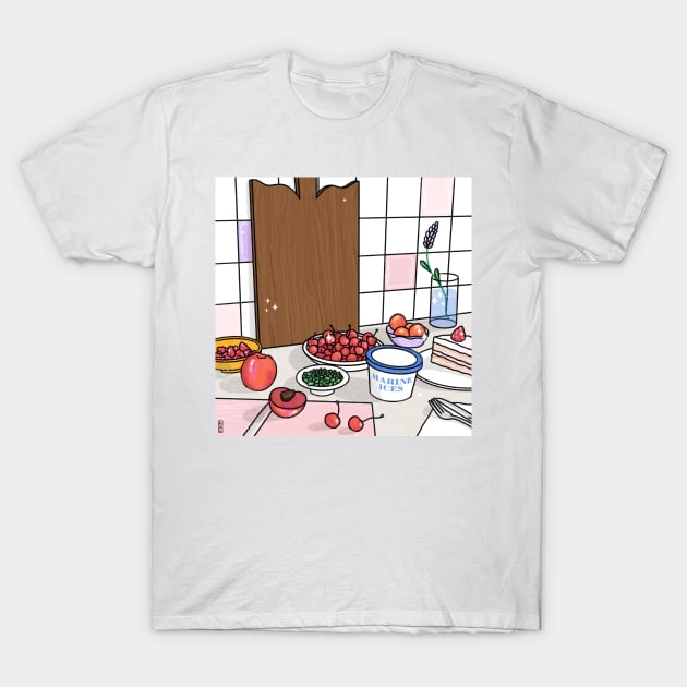 Kitchen Still Life Illustration T-Shirt by hazal kirikci